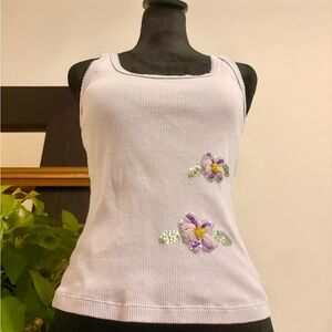 Victoria's Secret Lavender Floral Tank Top